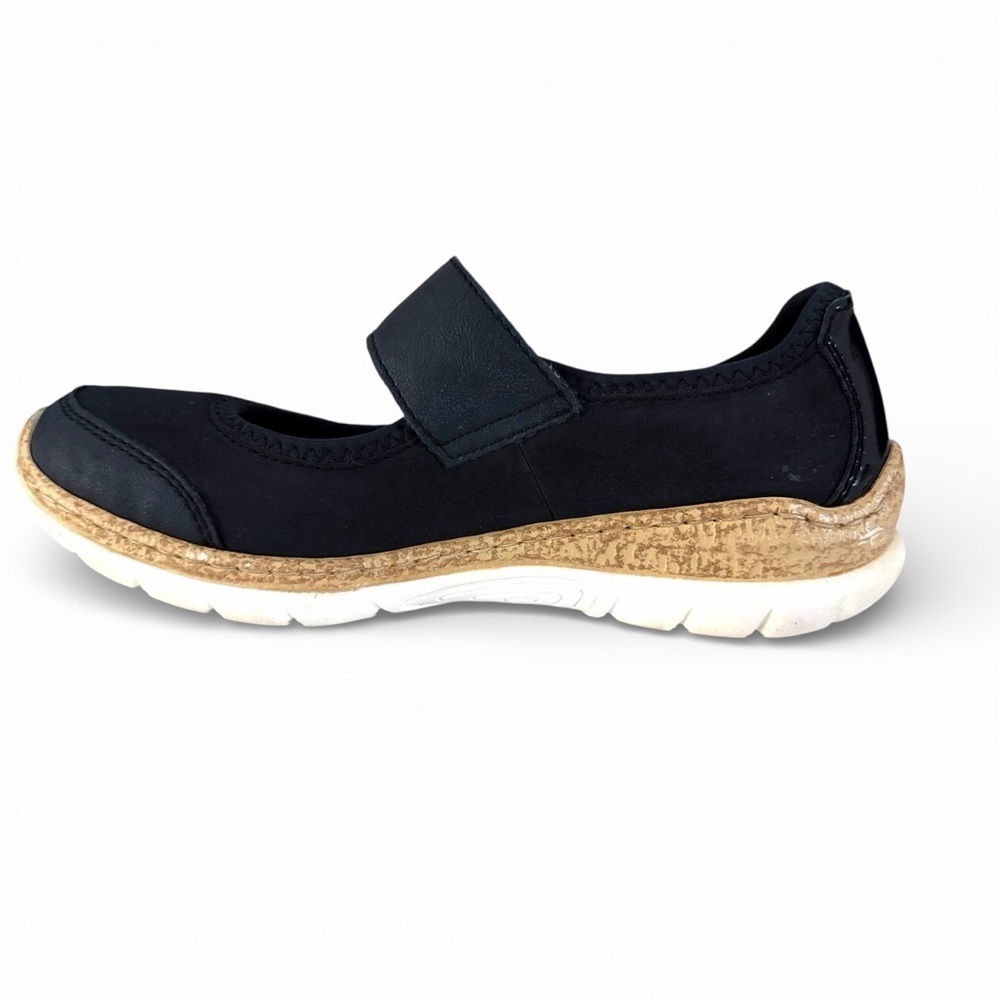 RIEKER navy blue mary jane comfort ballet flats 38 us 7 - Picture 4 of 11